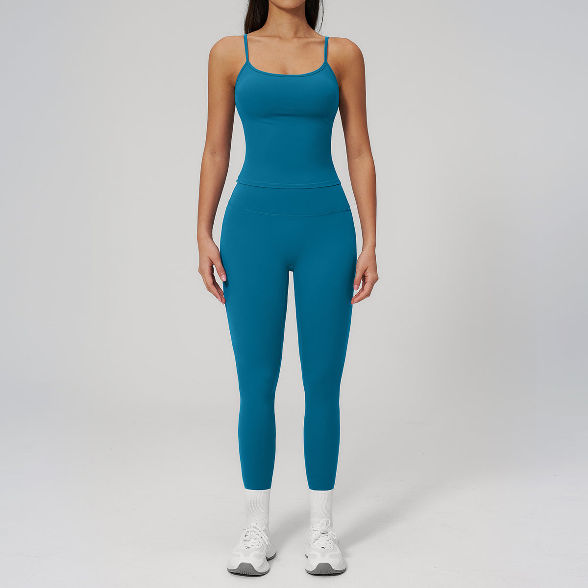 Conjunto de ropa deportiva acanalada para mujer al por mayor
