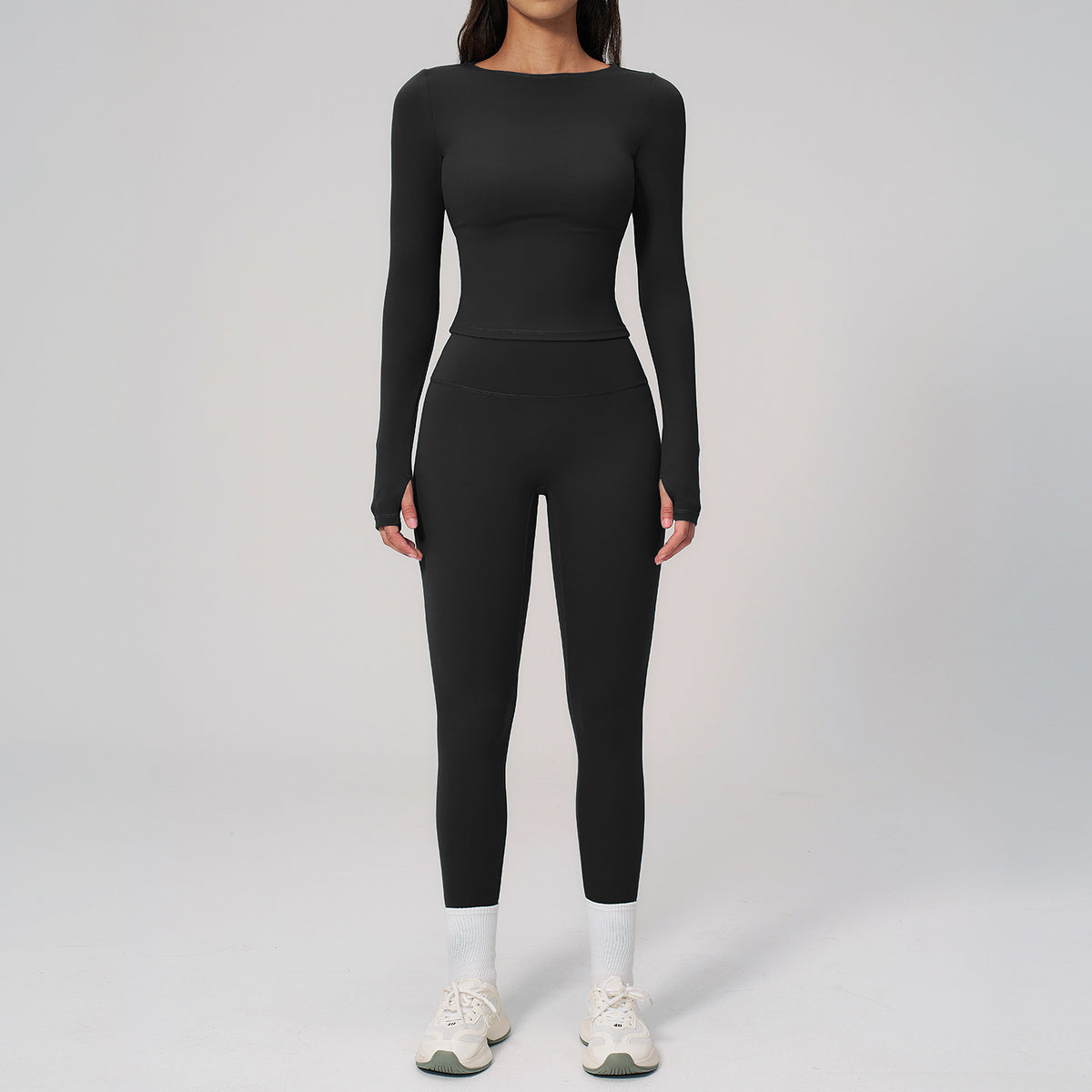 Conjunto de ropa deportiva de malla para mujer al por mayor