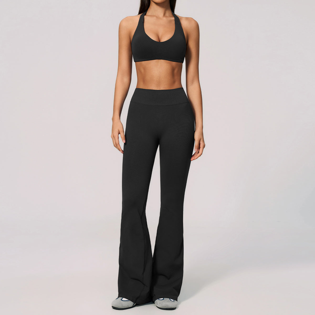 Conjunto de ropa deportiva sin costuras con efecto realce para mujer al por mayor