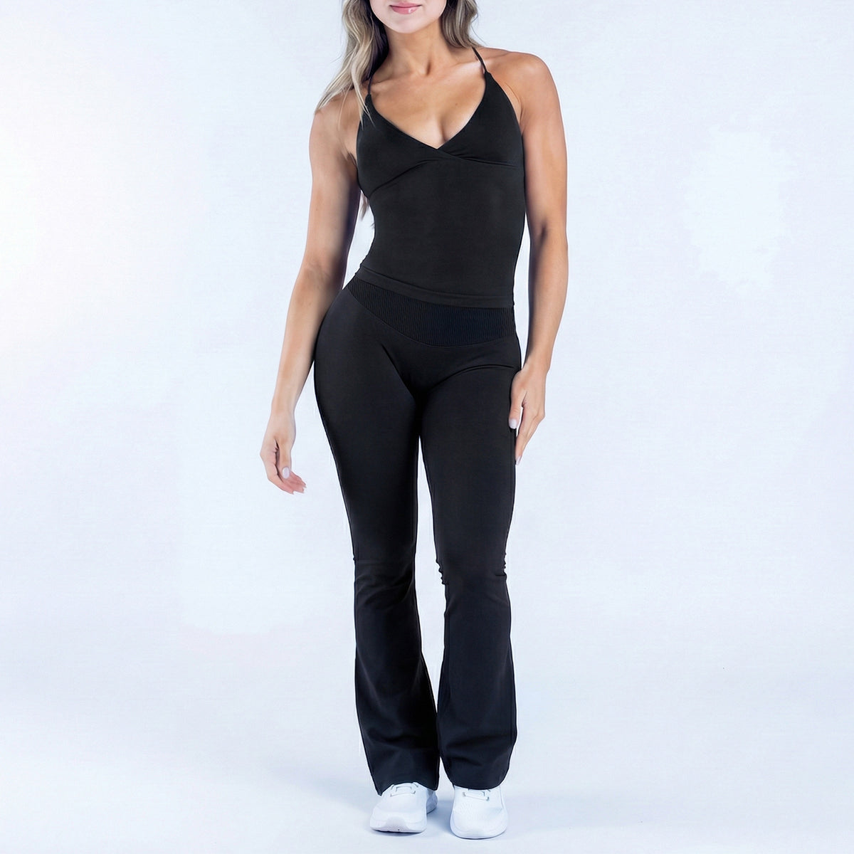 Conjunto de pantalón holgado y ropa deportiva de uso diario para mujer al por mayor