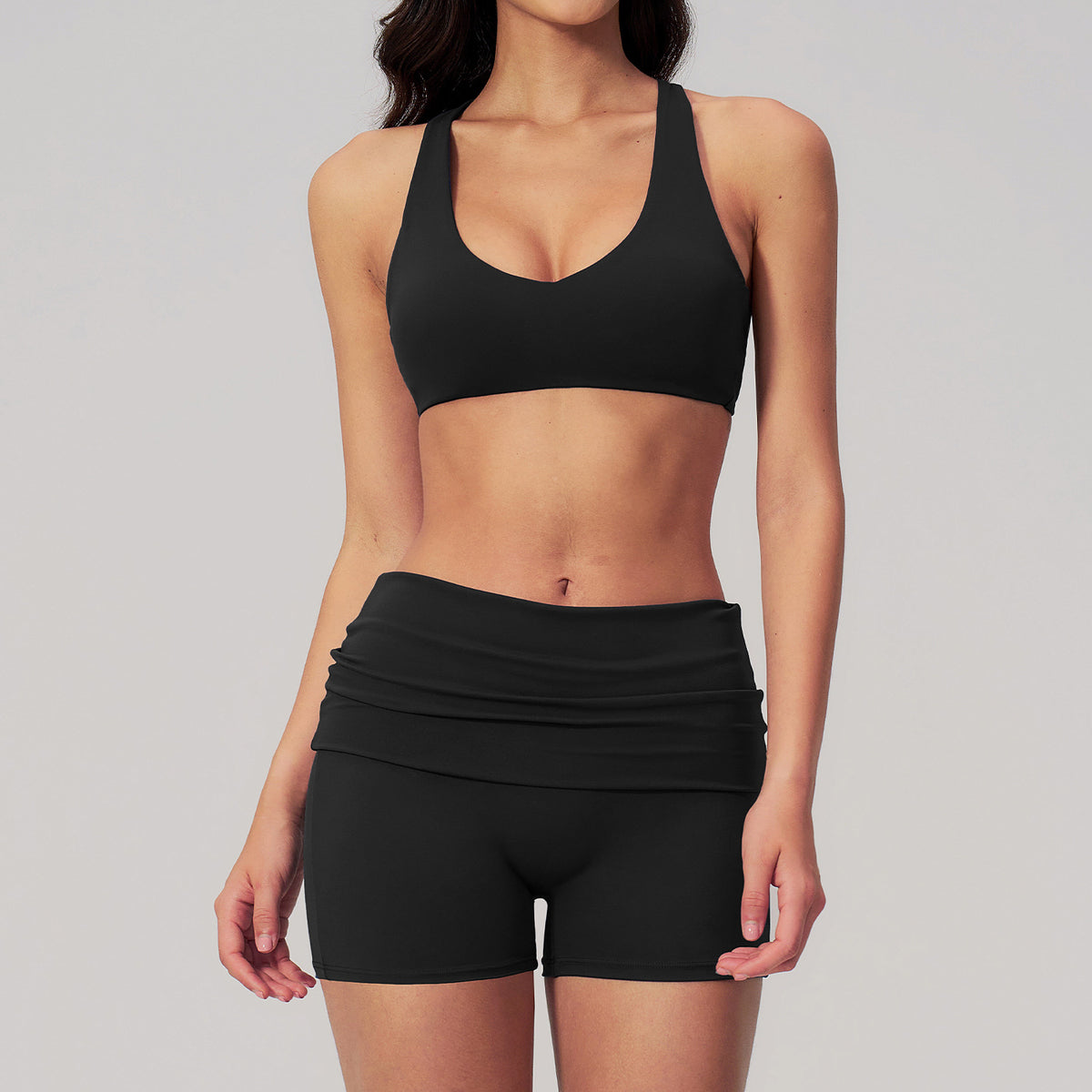 Conjunto de ropa deportiva elástica para mujer al por mayor