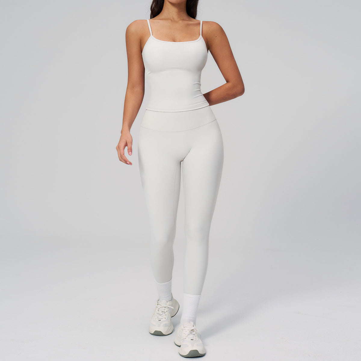 Conjunto de ropa deportiva acanalada para mujer al por mayor