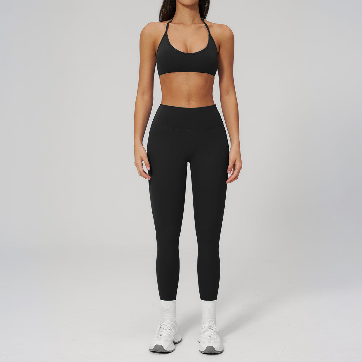 Conjunto de ropa deportiva de talle alto para mujer al por mayor
