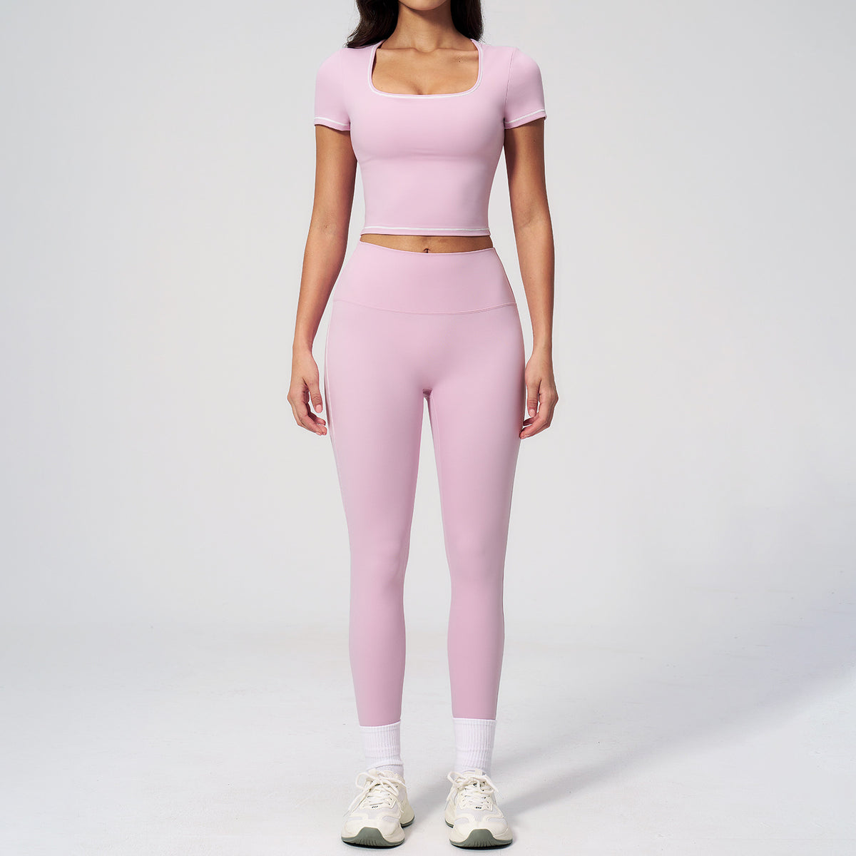 Conjunto de ropa deportiva de malla para mujer al por mayor