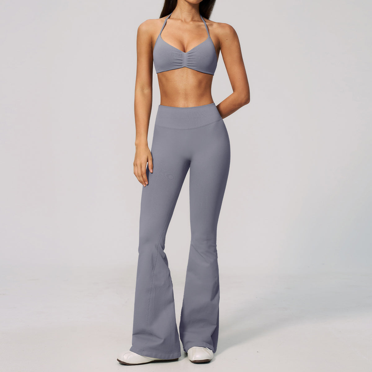 Conjunto de ropa deportiva sin costuras de tacto suave para mujer al por mayor