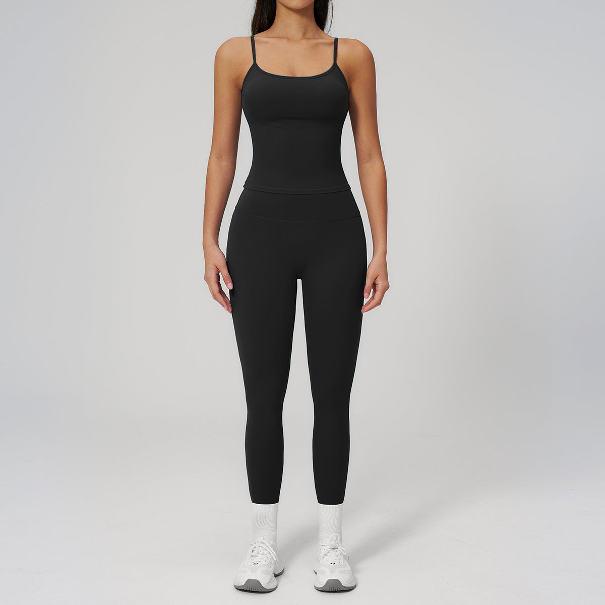 Conjunto de ropa deportiva acanalada para mujer al por mayor