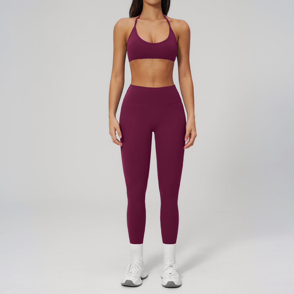 Conjunto de ropa deportiva de talle alto para mujer al por mayor