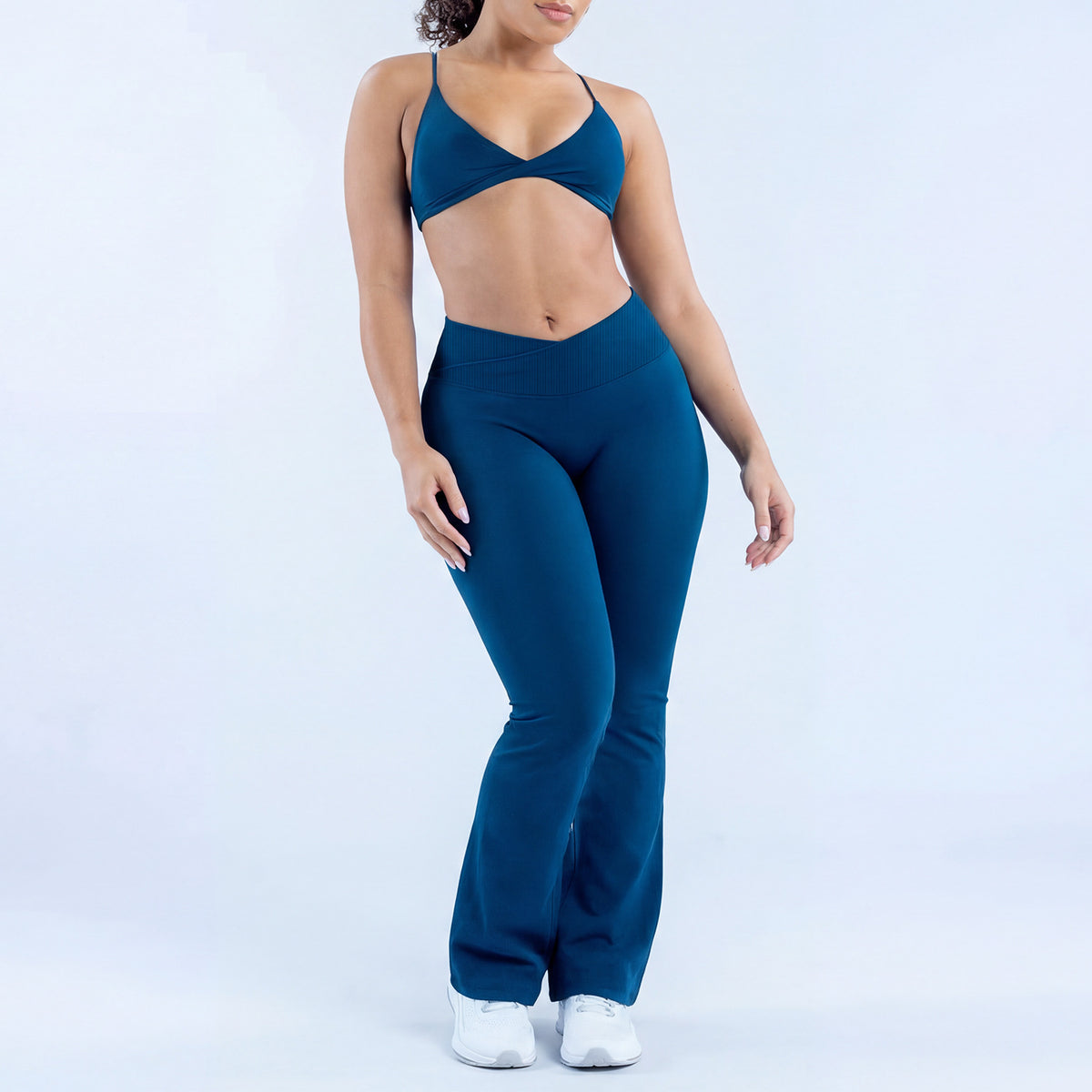 Conjunto de pantalones largos de ropa deportiva de uso diario para mujer al por mayor