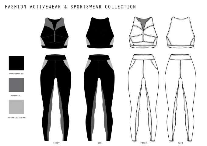 Design your fashion activewear, sportswear and fitness collections by  bokamoda