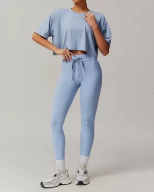 Wholesale Women short sleeve with skinny pants set