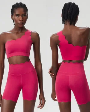 Wholesale Women one-shoulder bra with shorts set