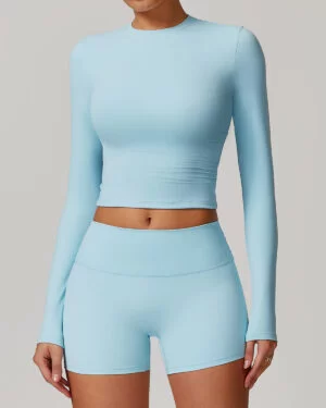Wholesale Women long sleeve with shorts set