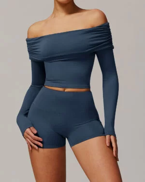 Wholesale Women long sleeve  with shorts high quality set
