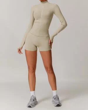 Wholesale Women  jacket with shorts high quality set
