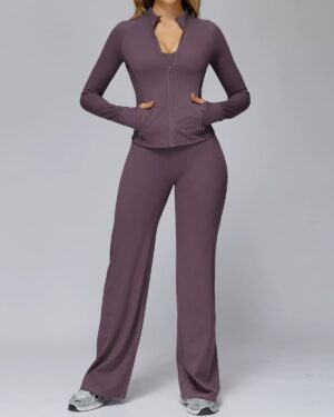 Wholesale Yoga Sports Coat With Pants Set