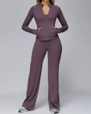Wholesale Yoga Sports Coat With Pants Set