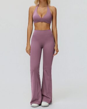 Wholesale Yoga Bra With Bell-Bottomed Pants Set