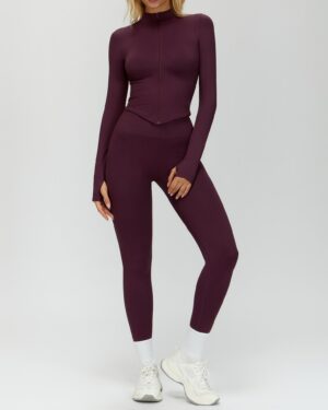 Wholesale Seamless Yoga Jacket With Pants Set