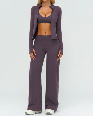 Wholesale Women's Seamless Studio Activewear Set - Jacket + Bra