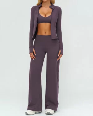 Wholesale Women's Seamless Studio Activewear Set - Jacket + Bra