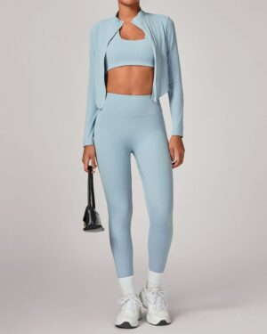 Wholesale Zip Collar Yoga Set
