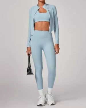 Wholesale Zip Collar Yoga Set