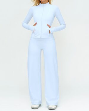 Wholesale Brushed  Jackets &pants Yoga Set