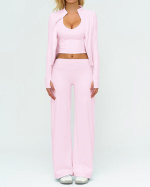 Wholesale Women's Seamless Studio Activewear Set - Jacket + Vest