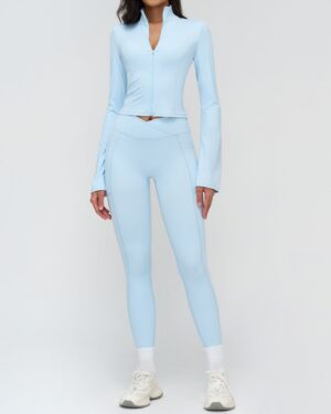 Wholesale Zip neck Yoga Set