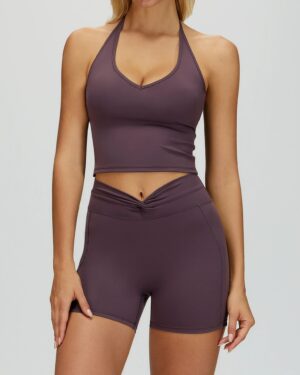 Wholesale Bare Feel Yoga Vest With Short Set