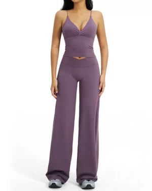 Wholesale Women's Seamless Ribbed Activewear Set