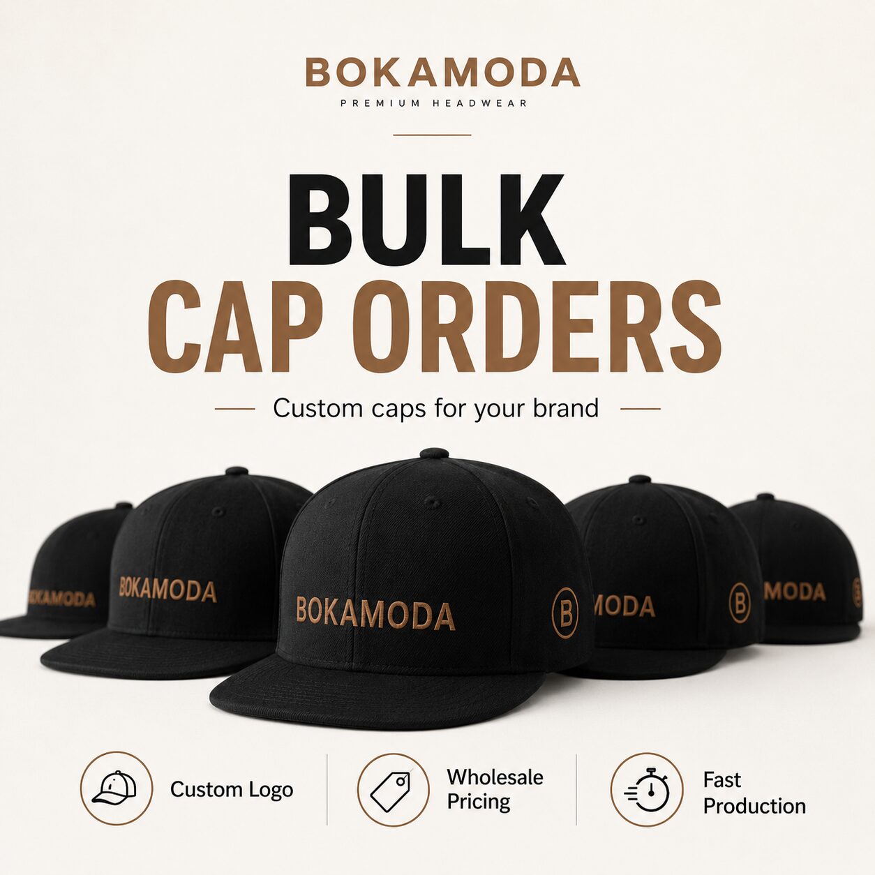 Bulk cap order ready to ship
