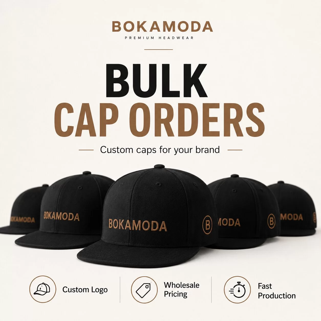 Bulk cap order ready to ship